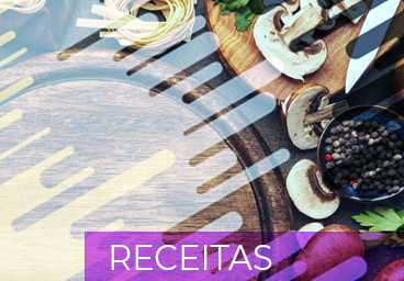 Arte escrita a palavra Receitas